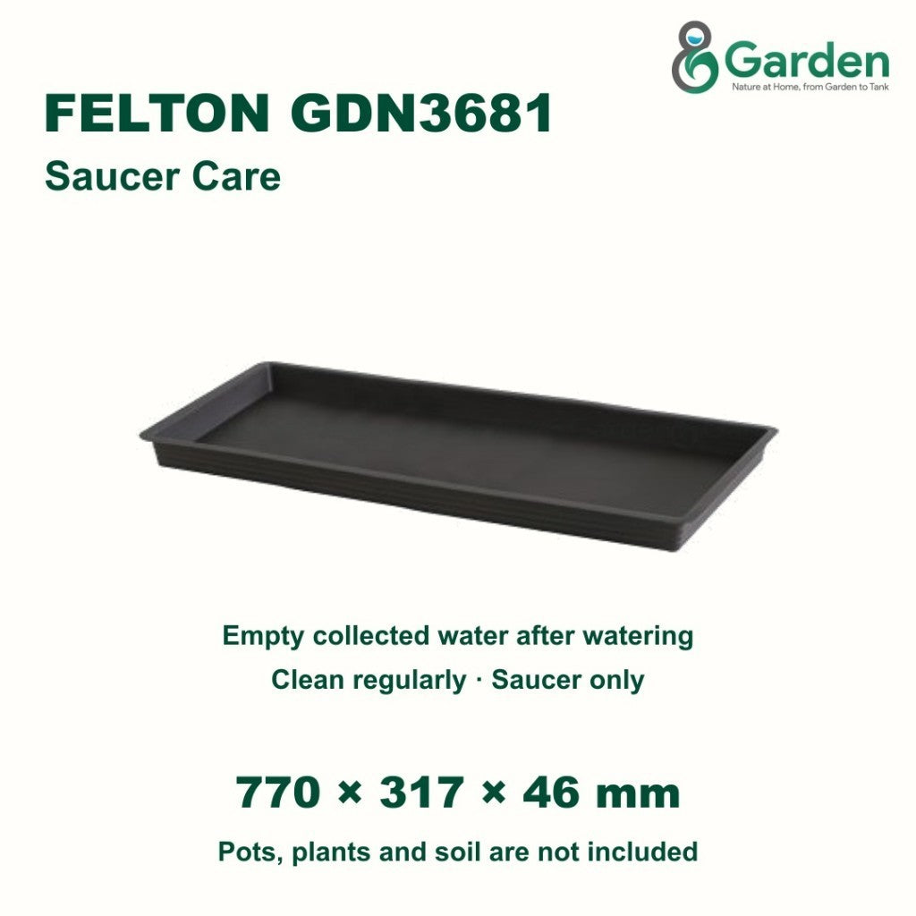Felton GDN3681 Rectangular Flower Pot Saucer 77cm – product guide