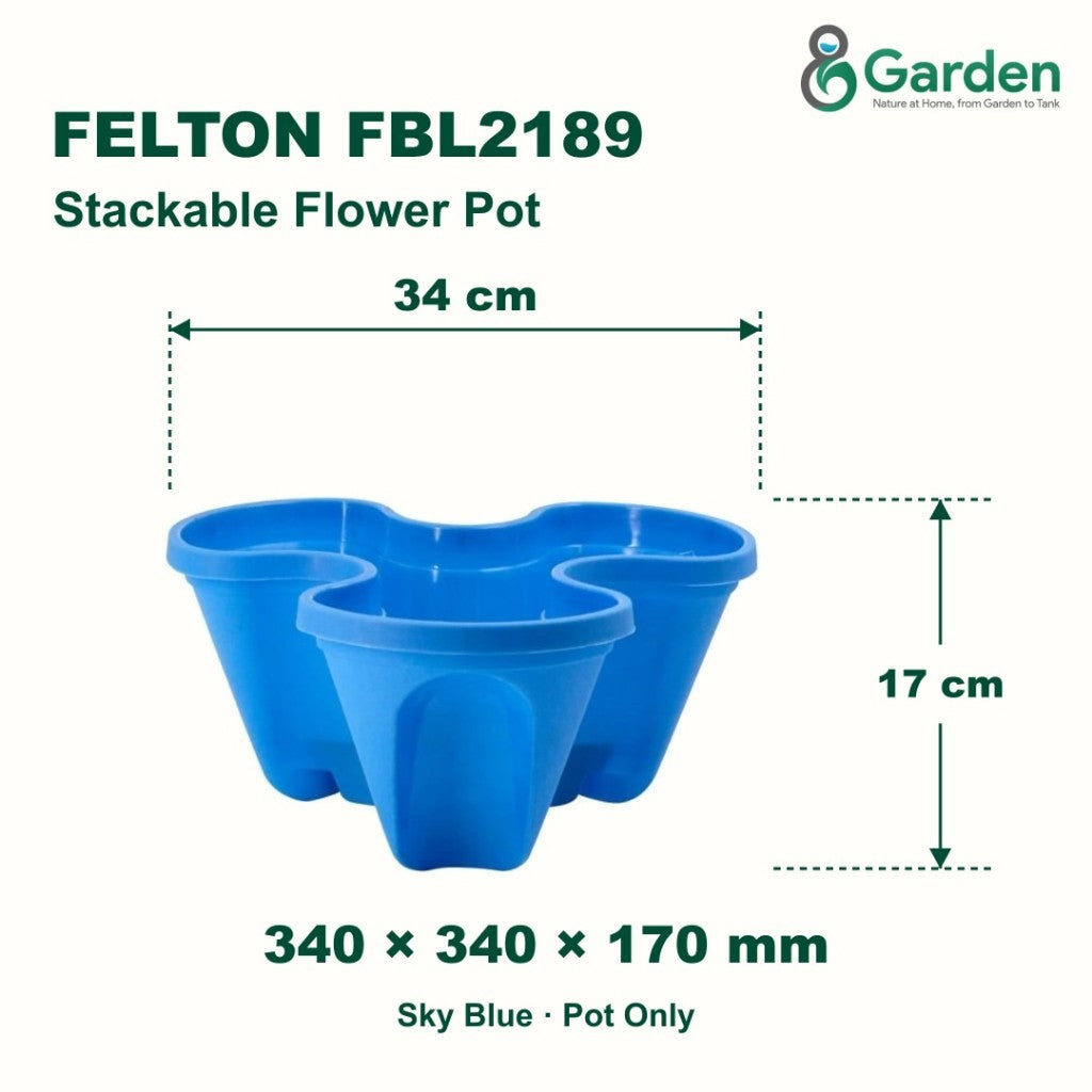 Felton FBL2189 Round Plastic Flower Pot 34cm – product guide