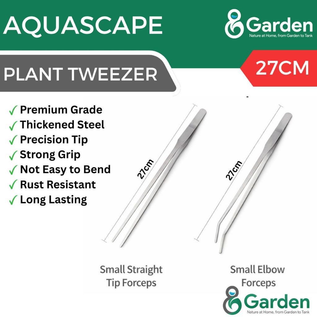 Stainless Steel Aquascaping Tweezers – straight and bent tweezers