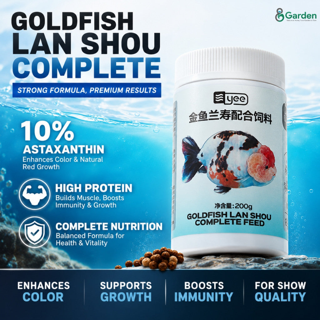 YEE Ranchu & Lan Shou Goldfish Food – 100 g Floating Pellets – product details view 1