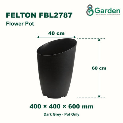 Felton FBL2787 Round Plastic Flower Pot 40cm – product and size guide
