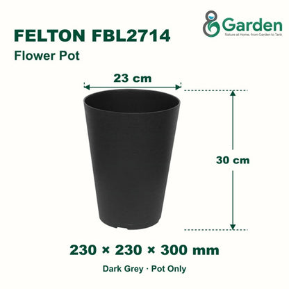 Felton FBL2714 Round Plastic Flower Pot 23cm – product guide