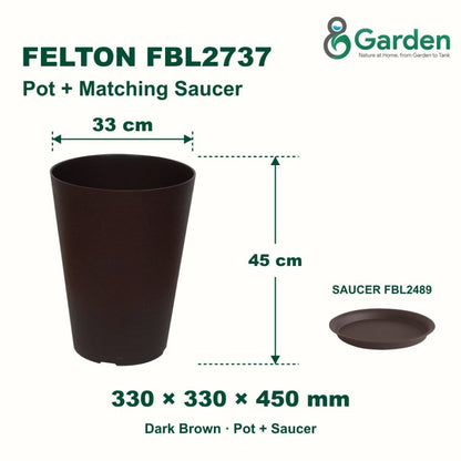 Felton FBL2737 Round Plastic Flower Pot 33cm – product guide