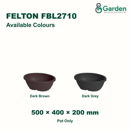 Felton FBL2710 Oval Plastic Flower Pot 50cm – product and size guide