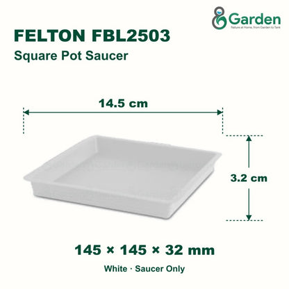 Felton FBL2503 Square Flower Pot Saucer 14.5cm – product guide