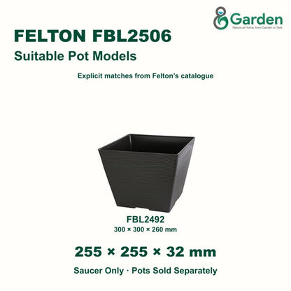 Felton FBL2506 Square Flower Pot Saucer 25.5cm – product guide