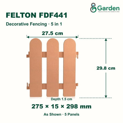 Felton FDF441 Decorative Garden Border Fence – 5 Pieces – product guide