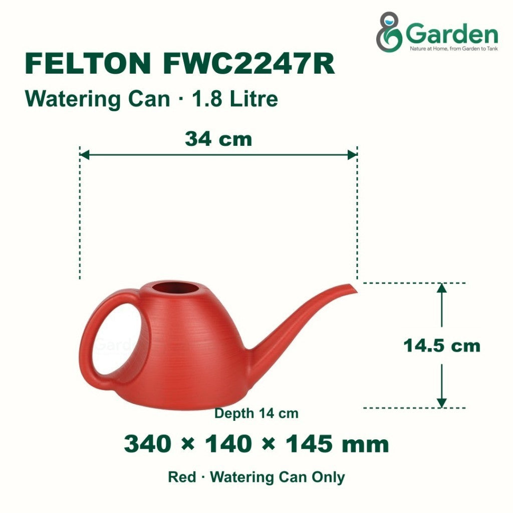 Felton FWC2247R 1.8L Plastic Watering Can – product guide