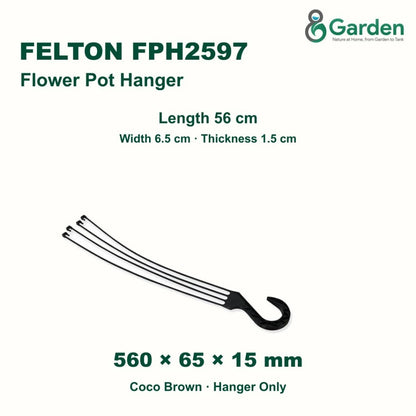 Felton FPH2597 Plastic Flower Pot Hanger – product guide