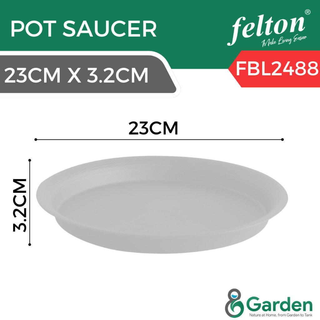 Felton FBL2488 Flower Pot Saucer 23cm – product and size guide