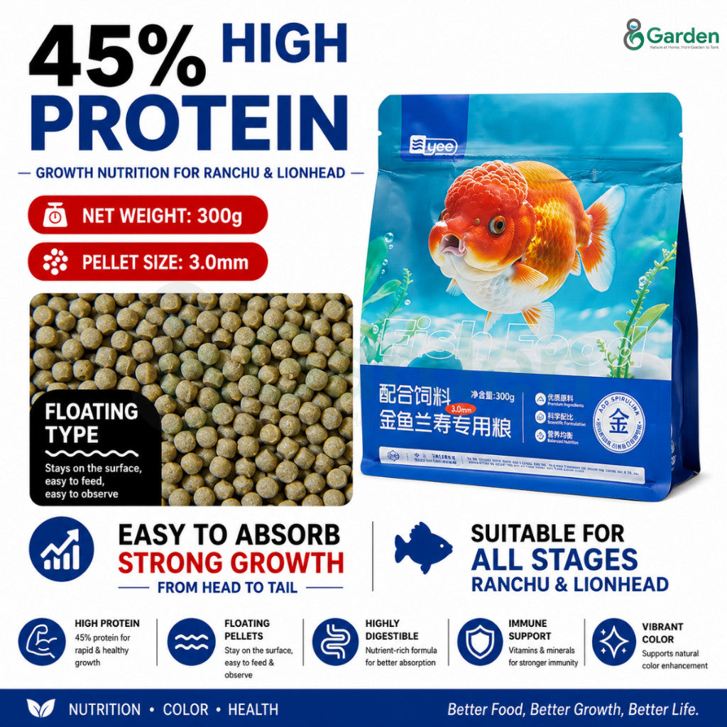 YEE Ranchu Goldfish Food – Floating 300 g / Sinking 500 g – product details view 9