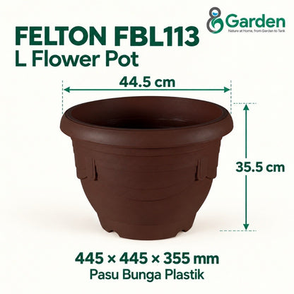 Felton FBL113 Round Plastic Flower Pot 44.5cm – product guide