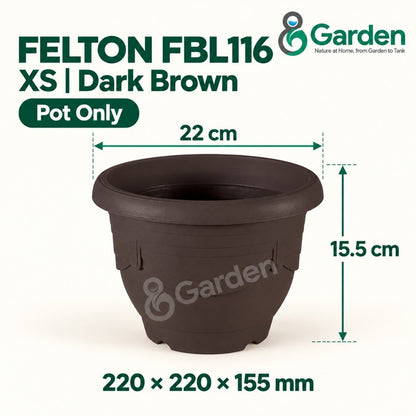 Felton FBL116 Round Plastic Flower Pot 22cm – product guide