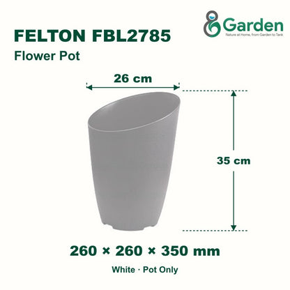 Felton FBL2785 Round Plastic Flower Pot 26cm – product and size guide