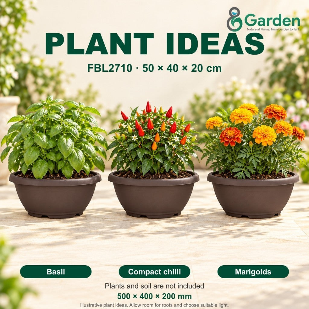 Felton FBL2710 Oval Plastic Flower Pot 50cm – product and size guide