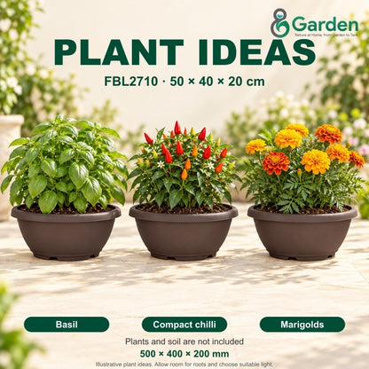 Felton FBL2710 Oval Plastic Flower Pot 50cm – product and size guide