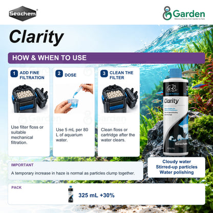 Seachem Clarity Aquarium Water Clarifier – 325 mL – product information