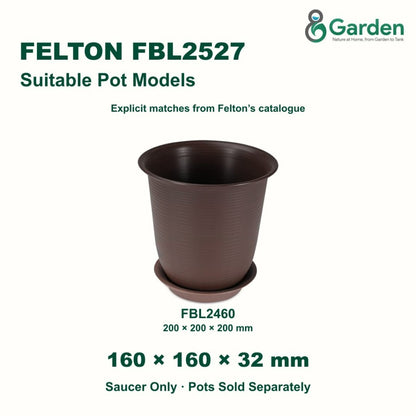 Felton FBL2527 Round Flower Pot Saucer 16cm – product guide