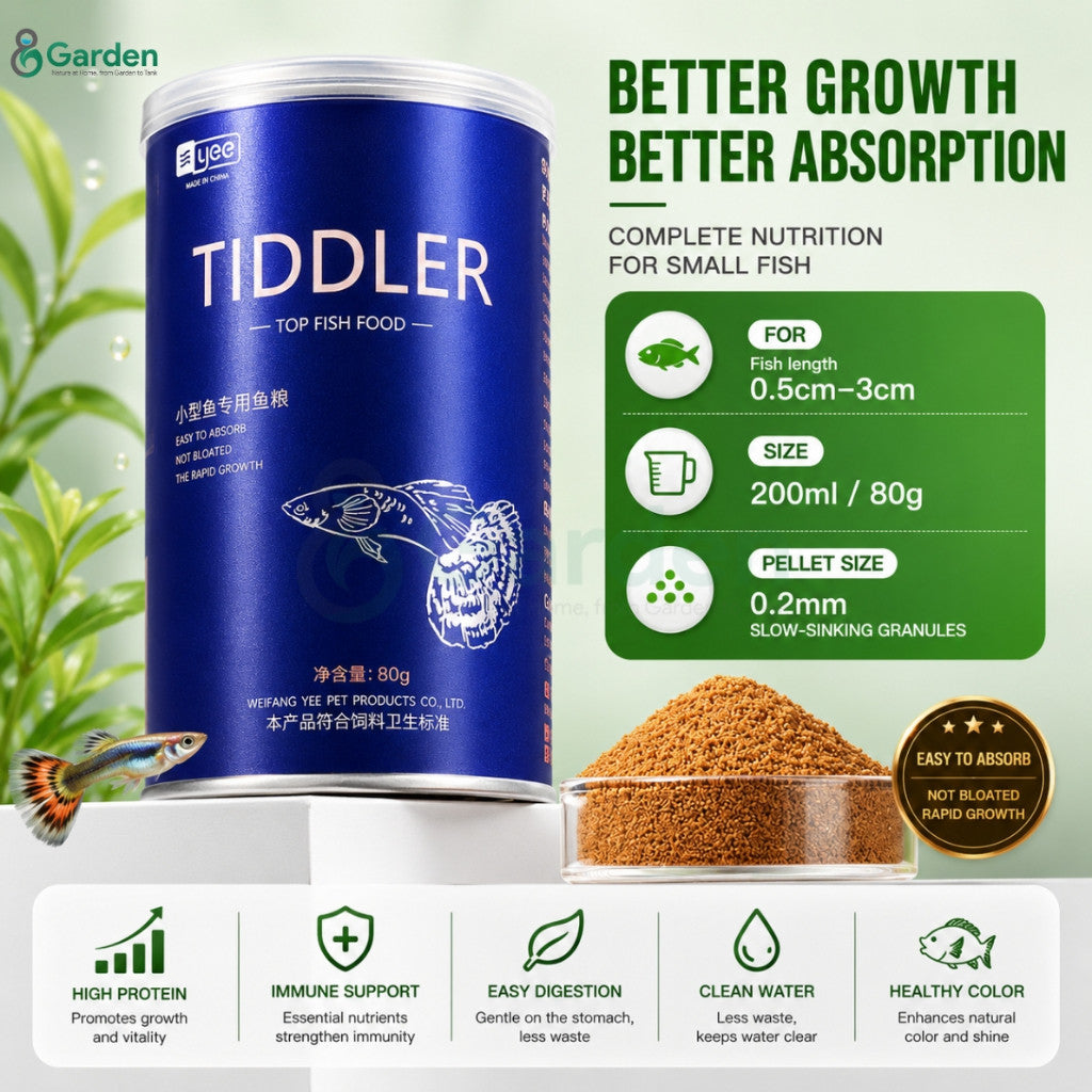 YEE Tiddler Small Fish Food – 0.2 mm / 0.6 mm Pellets – product details view 5