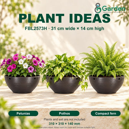 Felton FBL2573H Round Plastic Flower Pot 31cm – product and size guide