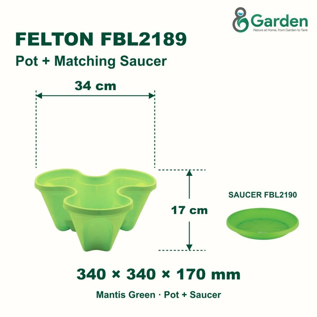 Felton FBL2189 Round Plastic Flower Pot 34cm – product guide