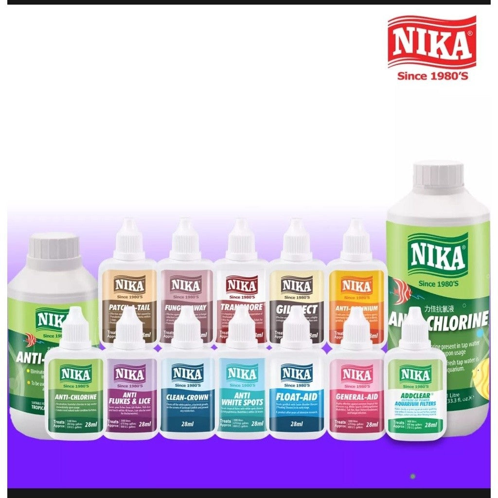 Nika Aquarium Water Care & Fish Treatments – range overview