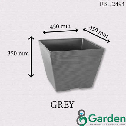 Felton Square Plastic Flower Pots 2491/2492/2493/2494/2495 – product and size guide