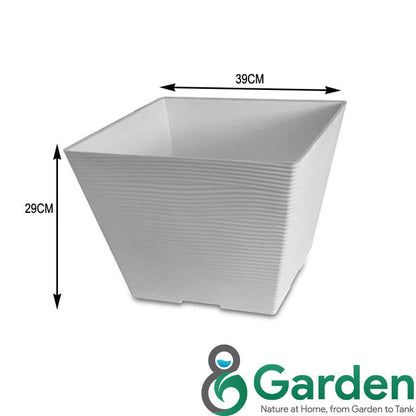 Felton Square Plastic Flower Pots 2491/2492/2493/2494/2495 – product and size guide