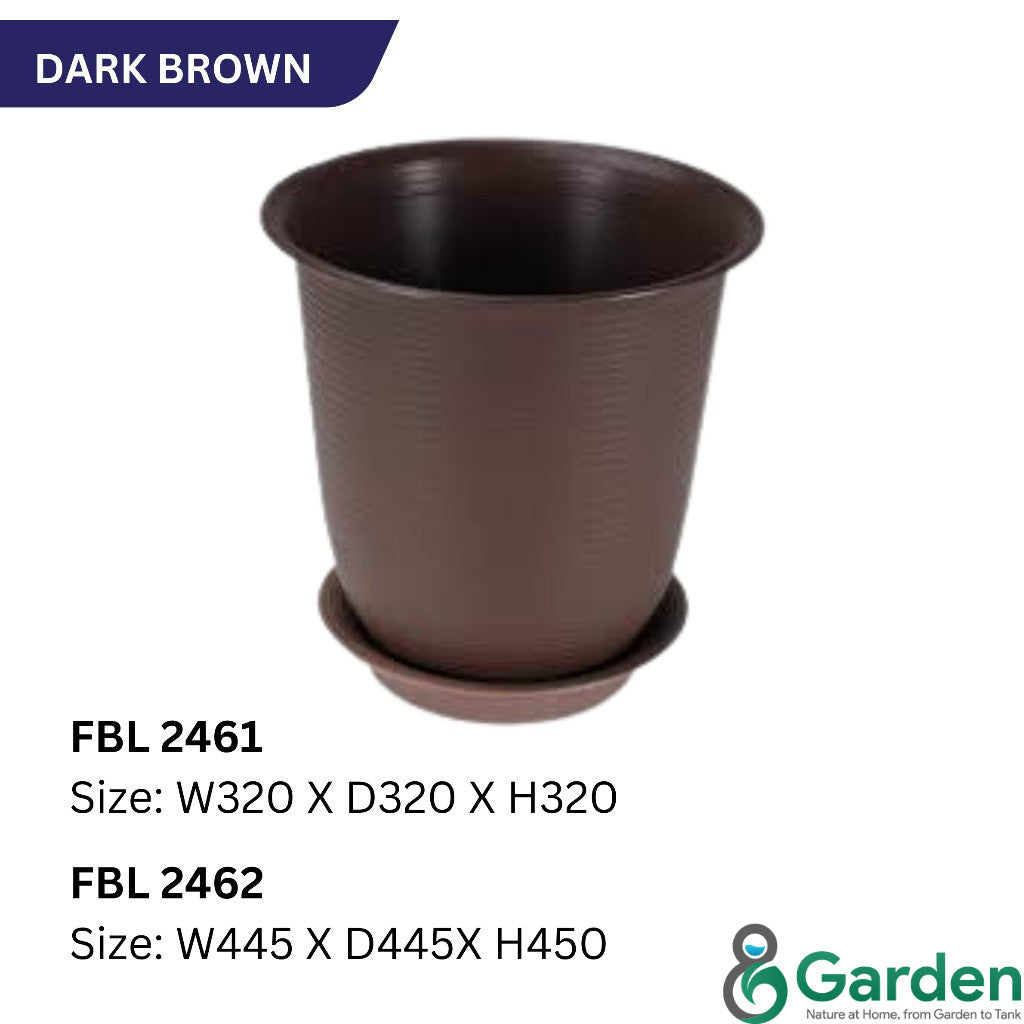 Felton Round Plastic Flower Pots 2461/2462 – product and size guide