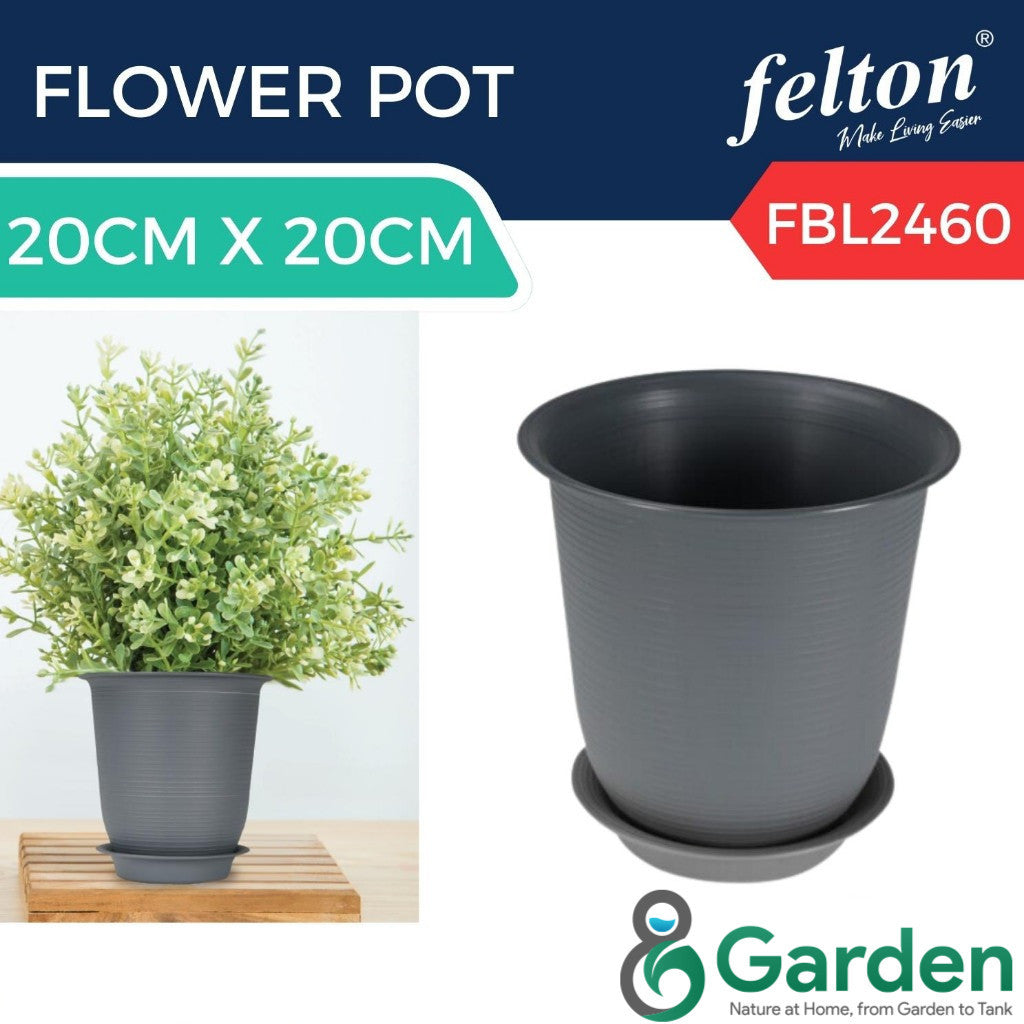 Felton Round Plastic Flower Pots 2459/2460 – product and size guide