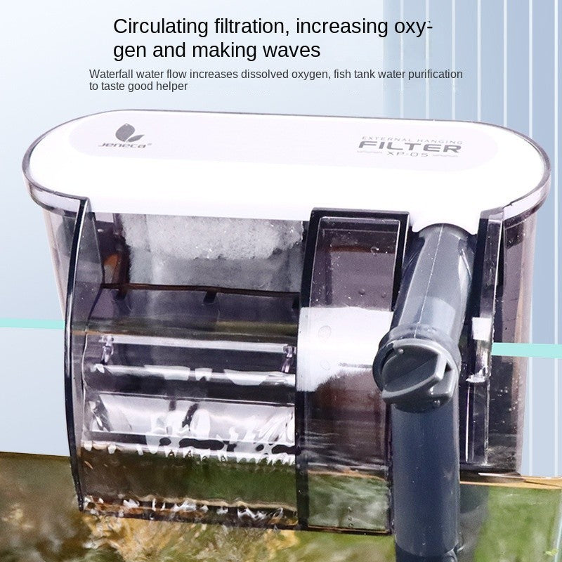 AquaGrace SS-SP09S Hang-On Aquarium Waterfall Filter – water return