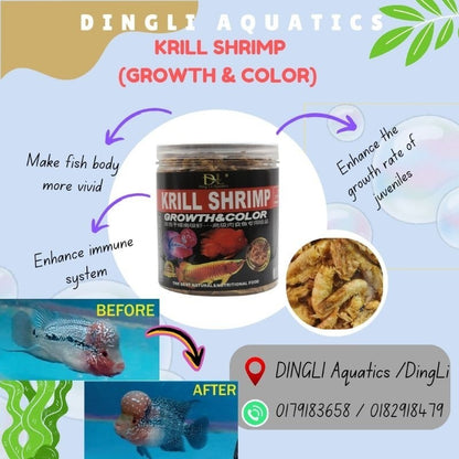 Dingli Aquatics Freeze-Dried Krill Shrimp – pack information