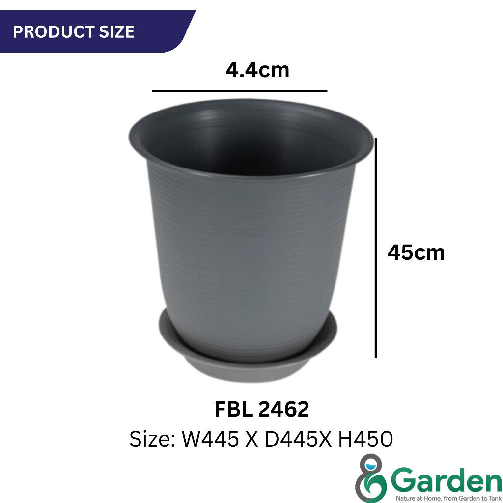 Felton Round Plastic Flower Pots 2461/2462 – product and size guide