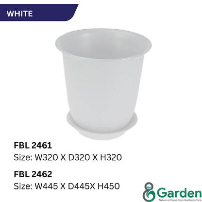 Felton Round Plastic Flower Pots 2461/2462 – product and size guide