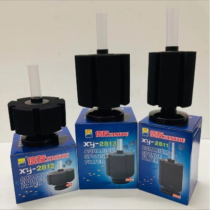XINYOU Air-Driven Sponge Filter – three sponge filter models