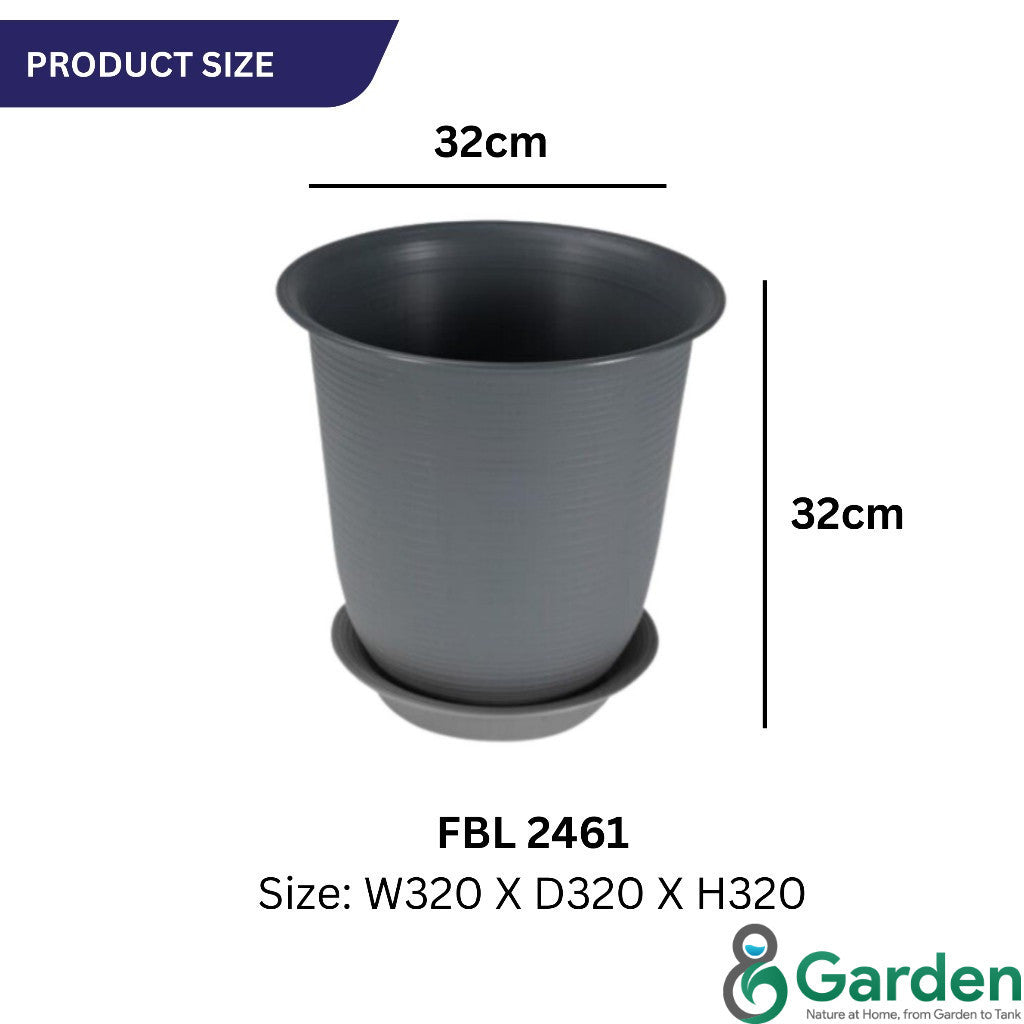 Felton Round Plastic Flower Pots 2461/2462 – product and size guide