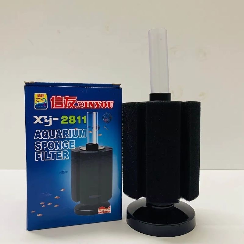 XINYOU Air-Driven Sponge Filter – XY-2811 filter and box