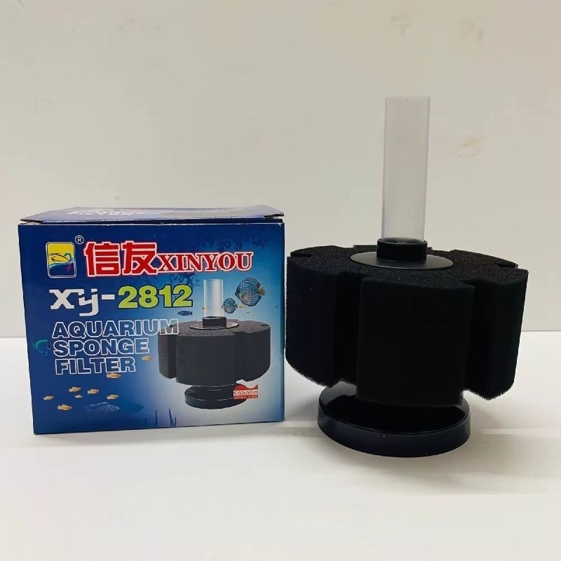 XINYOU Air-Driven Sponge Filter – XY-2813 filter and box