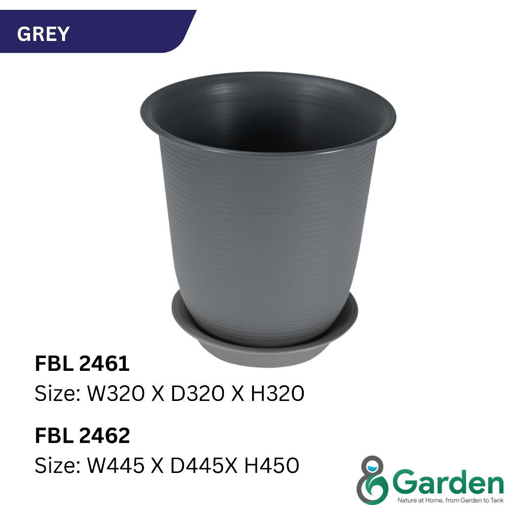Felton Round Plastic Flower Pots 2461/2462 – product and size guide