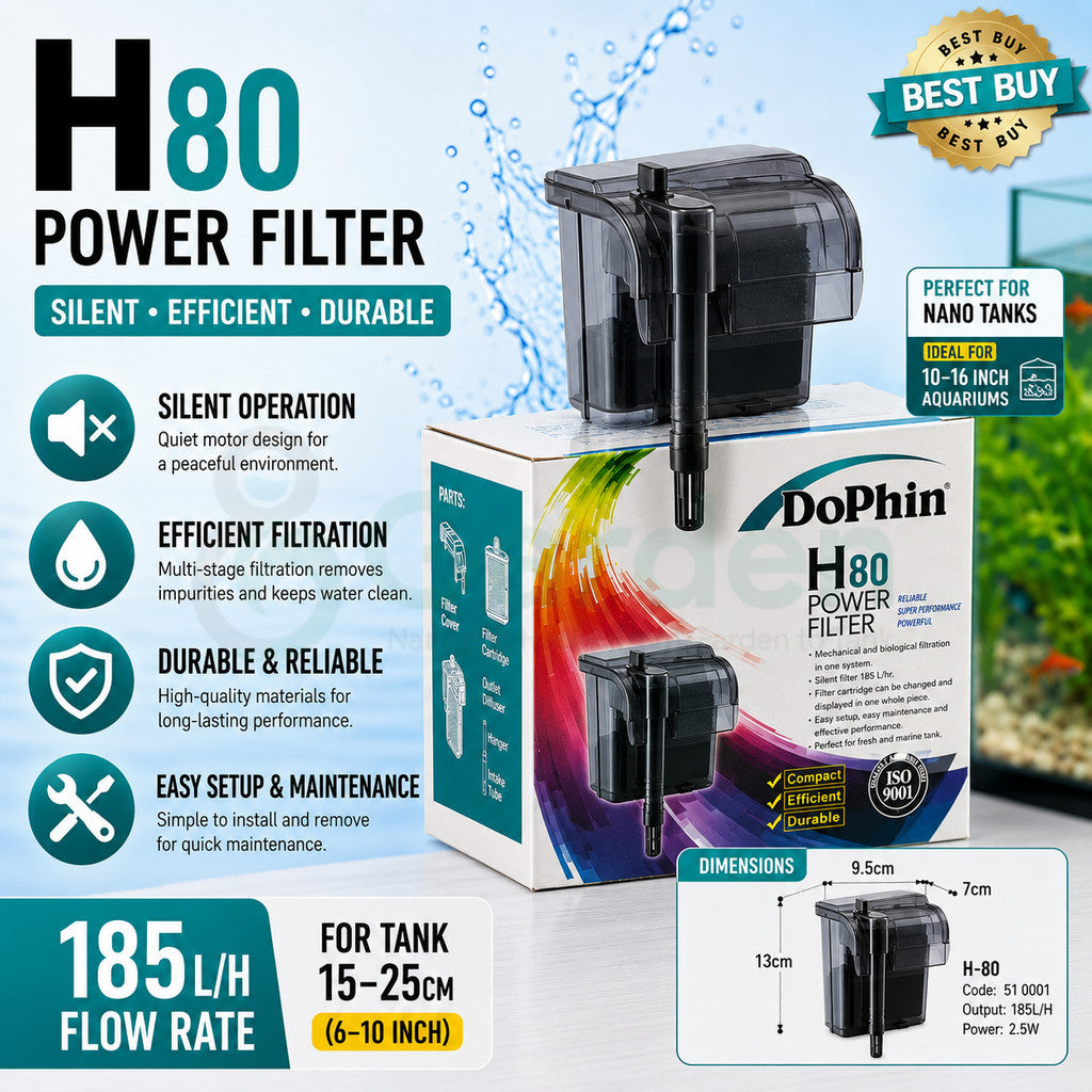Dophin Hang-On Aquarium Filter – H80 filter