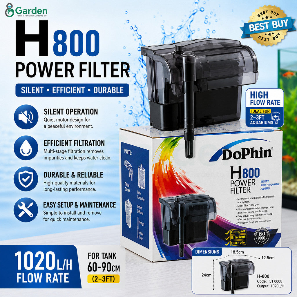 Dophin Hang-On Aquarium Filter – H800 filter