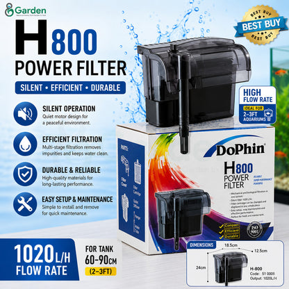 Dophin Hang-On Aquarium Filter – H800 filter