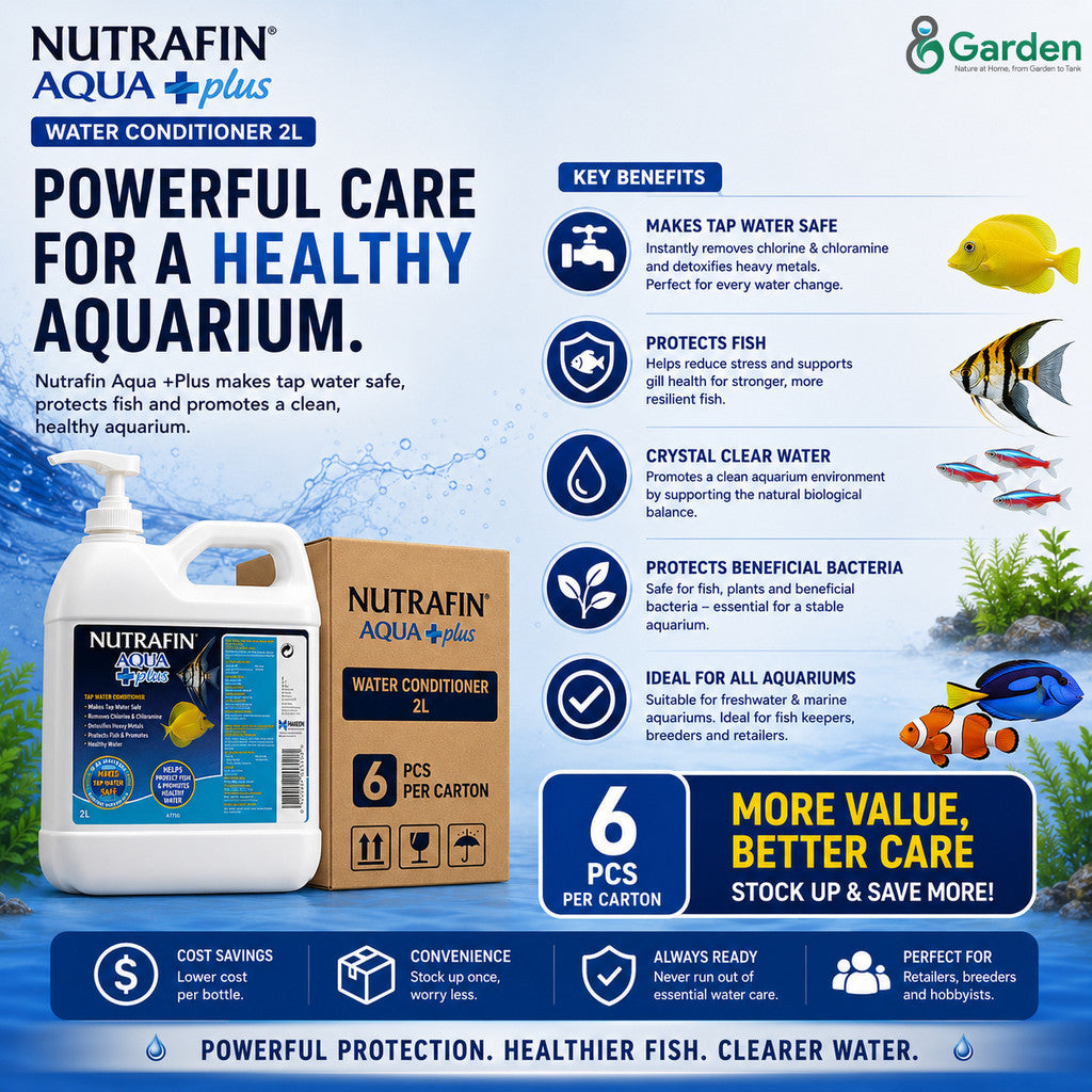 Nutrafin Aqua Plus Water Conditioner – 6 × 2 L Carton – product details view 1