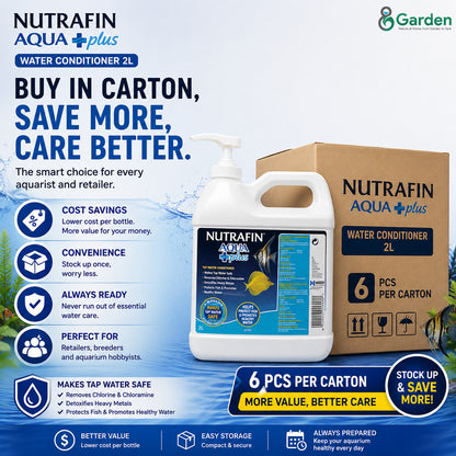 Nutrafin Aqua Plus Water Conditioner – 6 × 2 L Carton – product details view 2