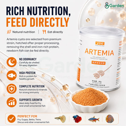 Artemia Fish Food – product information graphic 4