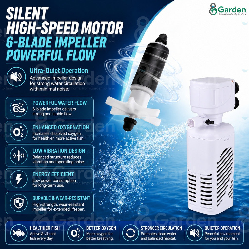 5-in-1 Aquarium Internal Filter – motor information