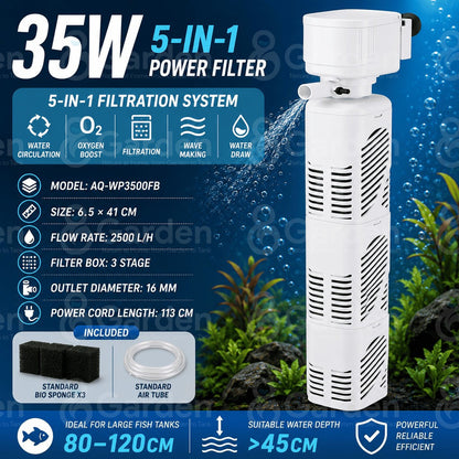 5-in-1 Aquarium Internal Filter – 35 W filter
