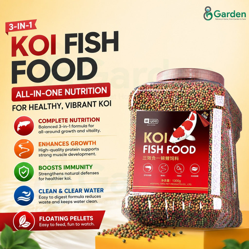 YEE Koi Fish Food – 1.5 mm / 3 mm / 5.5 mm Pellets – product details view 2