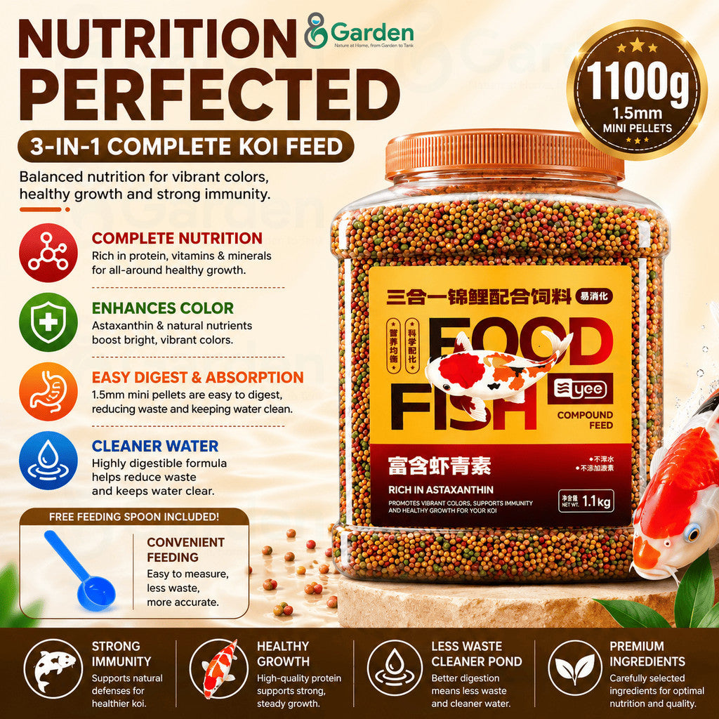 YEE Koi Fish Food – 1.5 mm / 3 mm / 5.5 mm Pellets – product details view 6