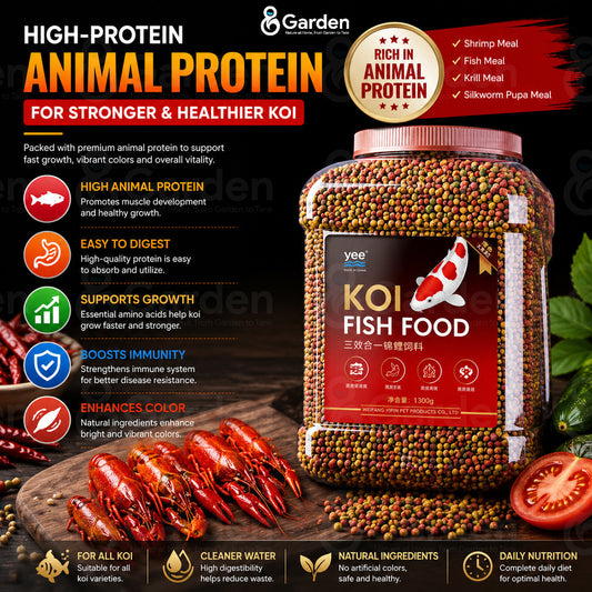 YEE Koi Fish Food – 1.5 mm / 3 mm / 5.5 mm Pellets – product details view 1